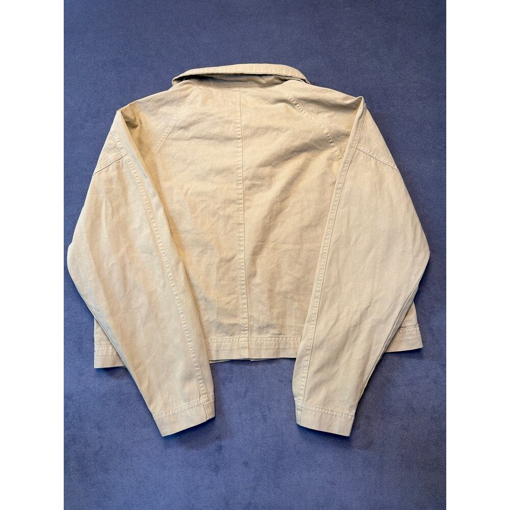 BKE Boxy Collard Cropped Utility Jacket NWT Beige Women’s Med - Picture 11 of 11